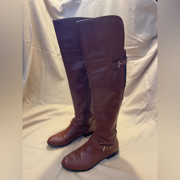 Brown Knee-High Riding Boots - Picture 2 of 10